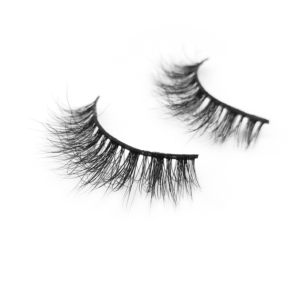 Best Wholesale Price for Soft/Lightweight 3D Mink Fur Eyelashes 22MM Black Band Strip Lashes with Customized Package YY85